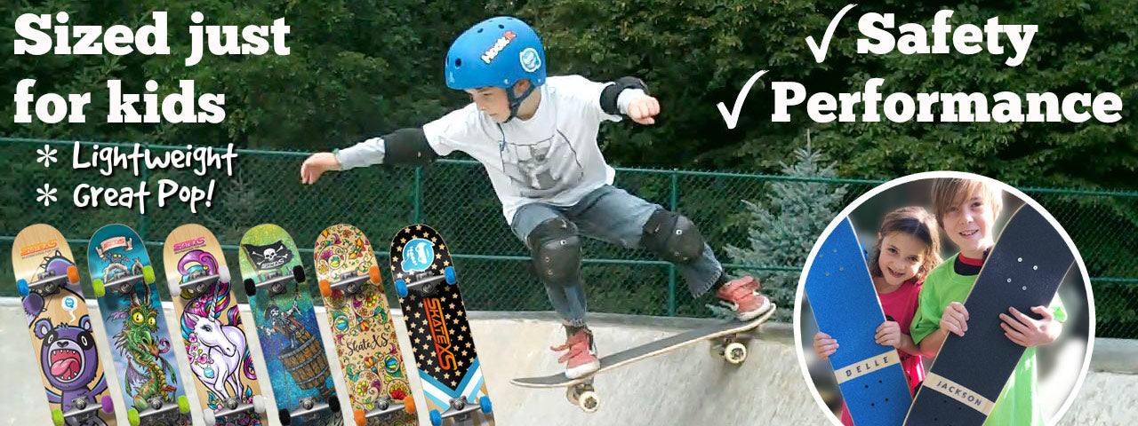 Mini skateboard pour enfants 44 x 13 cm - 3 designs au choix